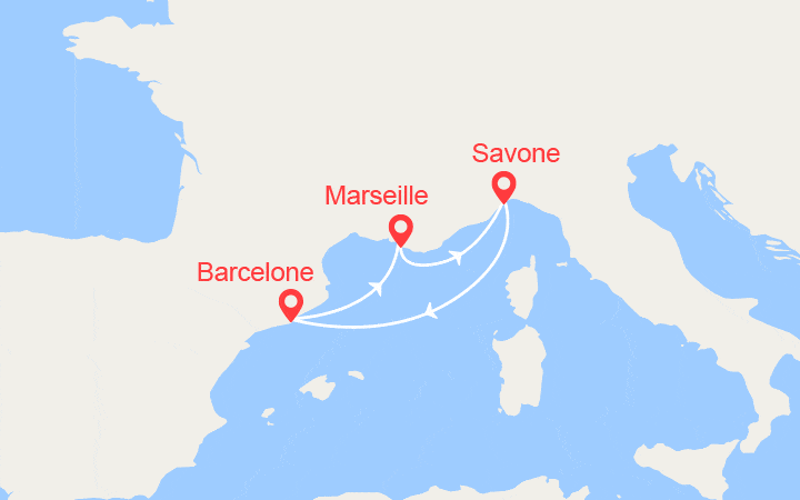 itinéraire croisière Méditerranée : Escapade en Méditerranée