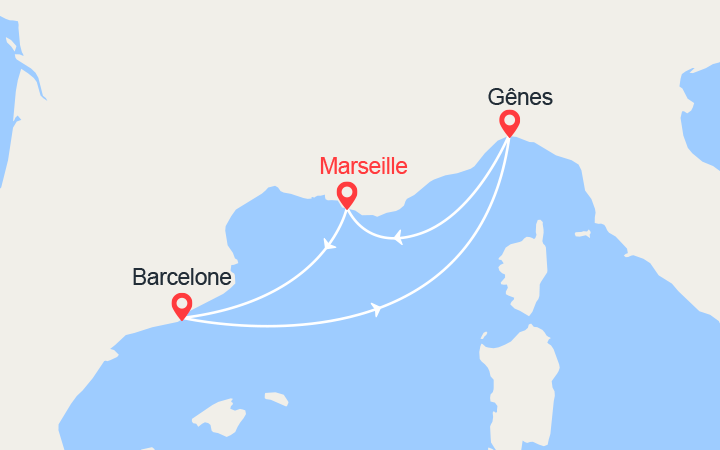 itinéraire croisière Méditerranée : Escapade en Méditerranée : Espagne, Italie 