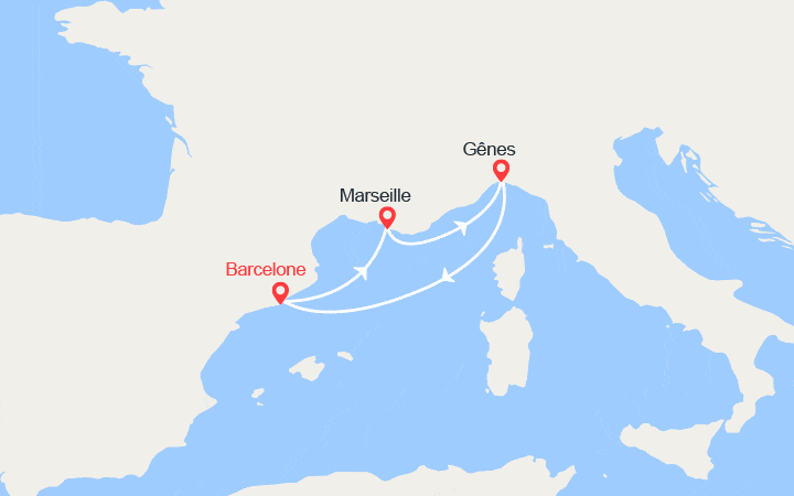 Itinéraire Escapade en Méditerranée : Espagne, Provence, Italie 