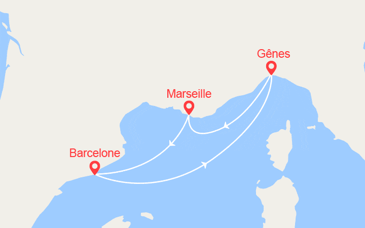 itinéraire croisière Méditerranée Occidentale : Escapade en Méditerranée : Italie, Espagne 