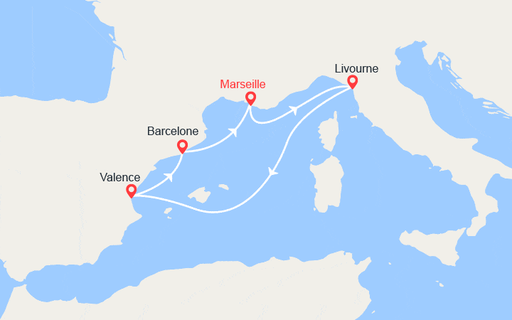 Itinéraire Escapade en Méditerranée : Italie, Espagne 