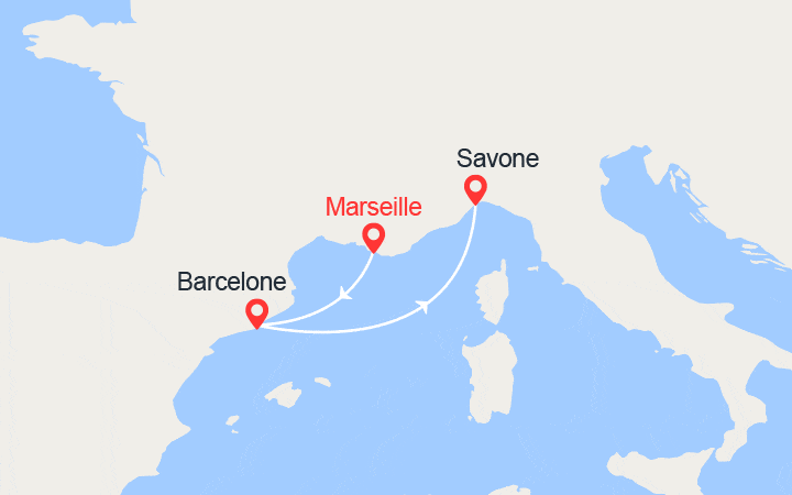 itinéraire croisière Méditerranée Occidentale : Escapade en Méditerranée : Italie, Espagne  