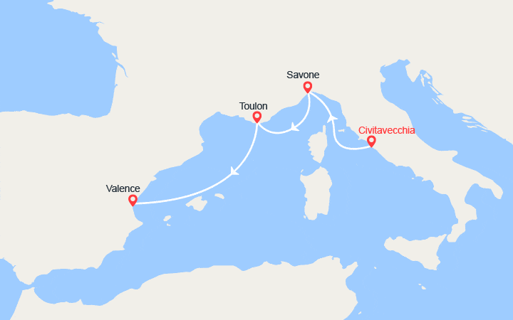Itinéraire Escapade en Méditerranée : Italie, Provence, Espagne 