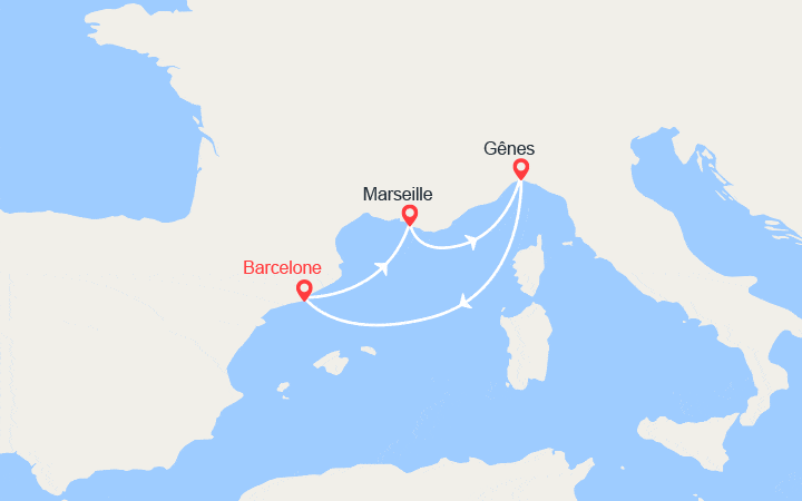 Itinéraire Escapade en Méditerranée : Provence, Italie 