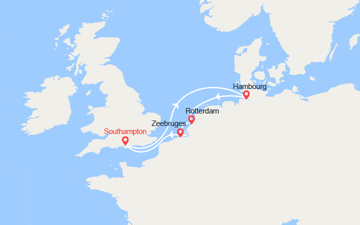 Itinéraire Escapade en Mer du Nord : Allemagne, Pays Bas, Belgique 