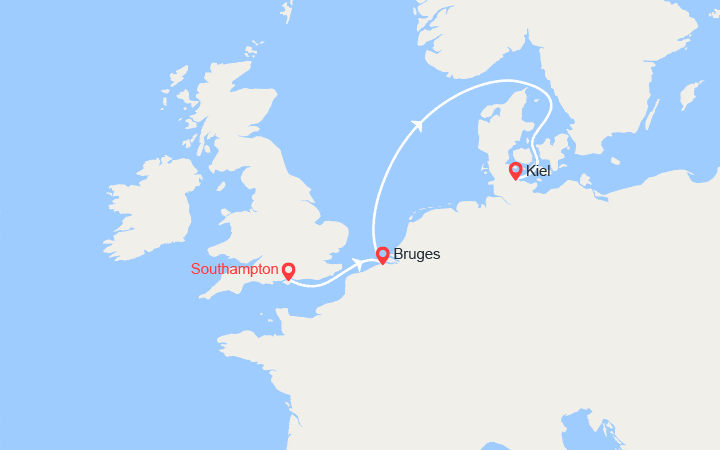 Itinéraire Escapade en Mer du Nord : Royaume-Uni, Belgique, Allemagne 