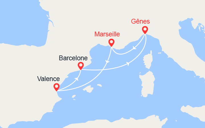 Itinéraire Espagne & Italie 