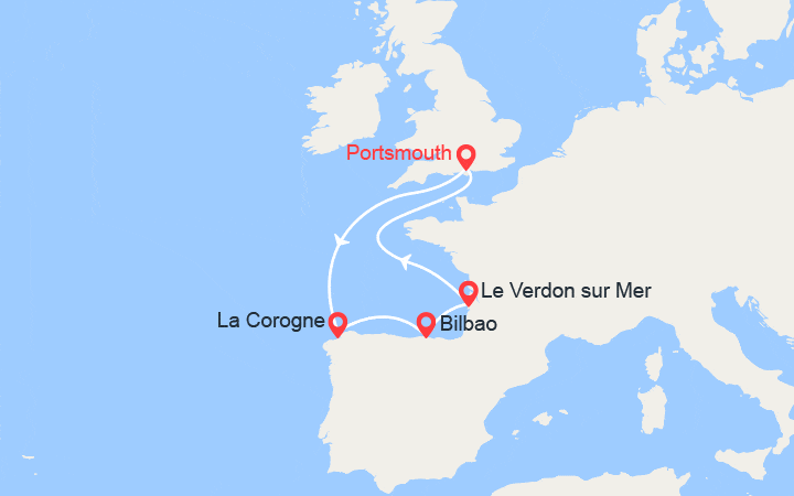 Itinéraire Espagne, France 