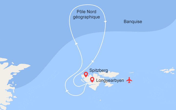 Itinéraire EXPÉDITION : Le pôle Nord géographique 