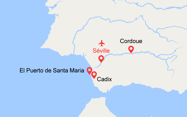 itinéraire croisière Guadalquivir - Guadalquivir : Famille - L'Andalousie : Traditions, gastronomie et flamenco (SHF_FAM) 