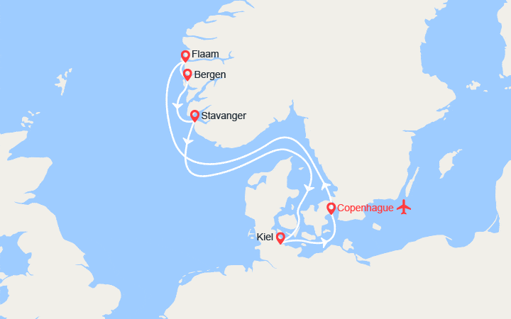 Itinéraire Fjords de Norvège: Geiranger, Bergen, Stavanger - Vols inclus 
