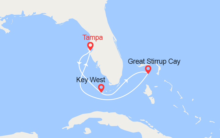 Itinéraire Floride et Bahamas 