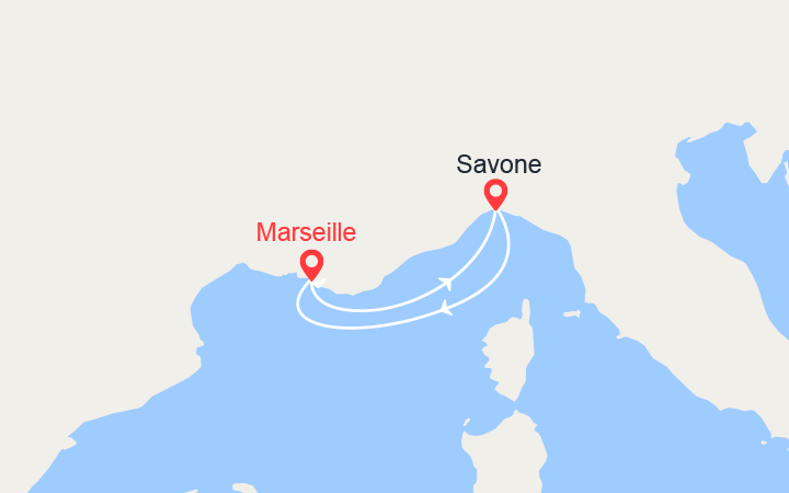 itinéraire croisière Méditerranée Occidentale : France, Italie 