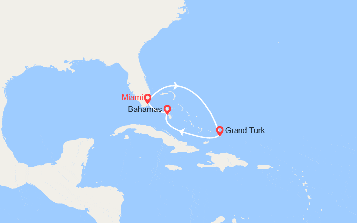 Itinéraire Grand Turk, Bahamas 