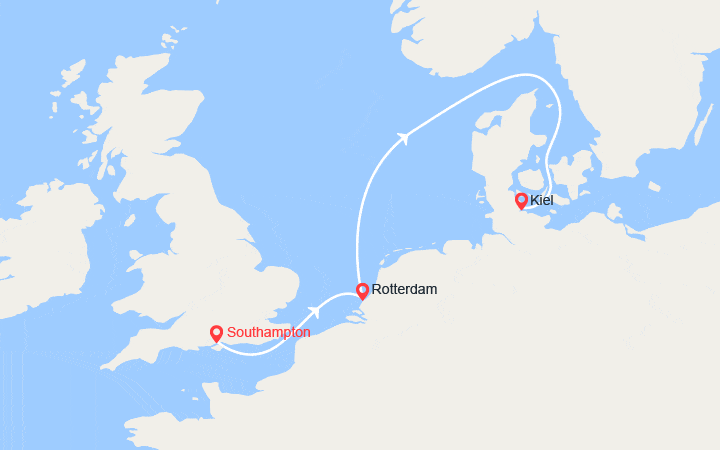 itinéraire croisière Europe du Nord : Grande-Bretagne, Pays-Bas, Allemagne