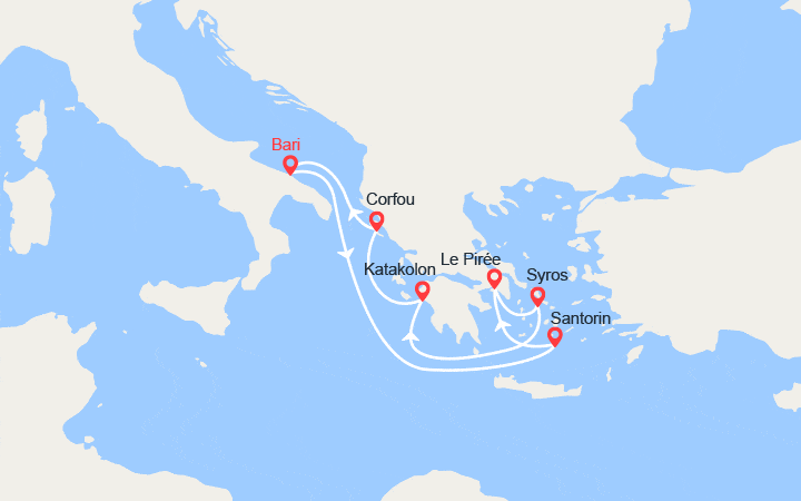 Itinéraire Grèce, îles Grecques 