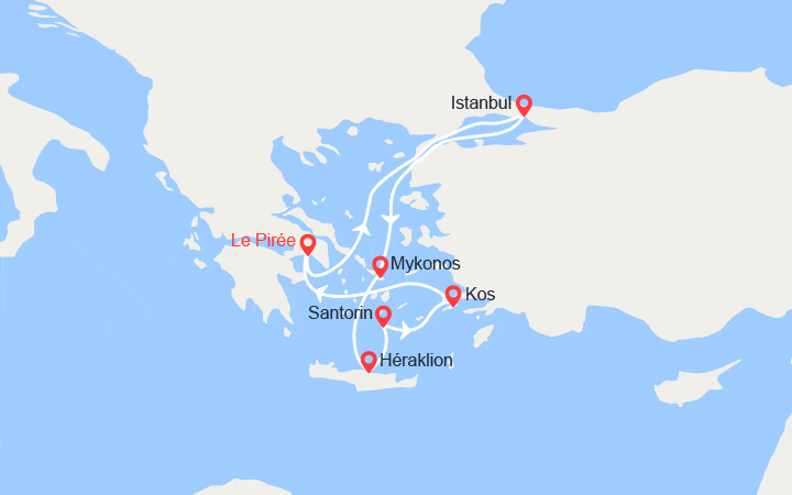 itinéraire croisière Méditerranée Orientale : Grèce, Turquie