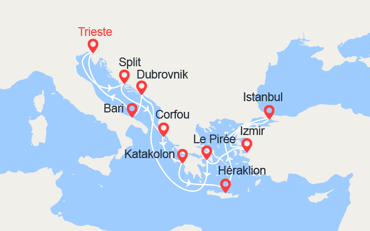 itinéraire croisière Iles grecques - Iles grecques : Grèce et Turquie 