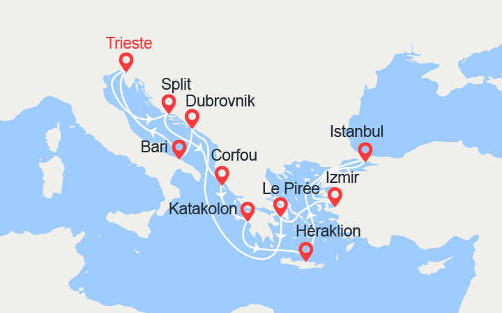Itinéraire Grèce et Turquie 