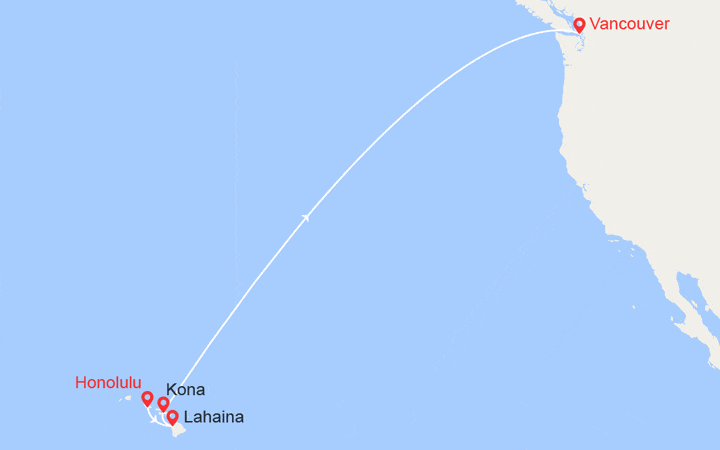 itinéraire croisière Pacifique : Hawaï 