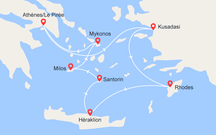 itinéraire croisière Iles grecques - Iles grecques : Idyllique Mer Égée 