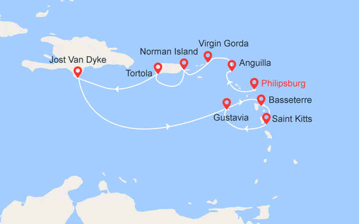 itinéraire croisière Caraïbes et Antilles : Îles aux trésors, Caraïbes et Antilles 