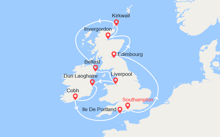 Itinéraire Iles Britanniques 