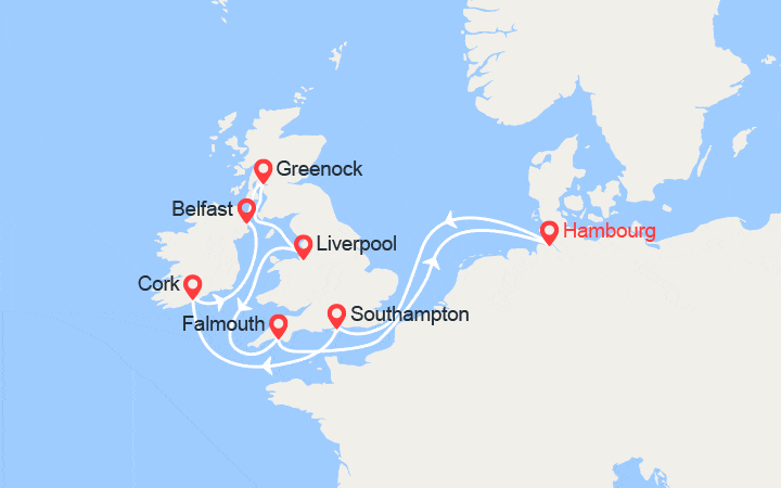 Itinéraire Iles Britanniques 