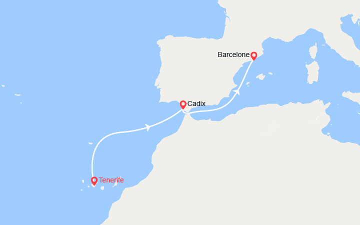 itinéraire croisière Méditerranée Occidentale : Iles Canaries, Espagne