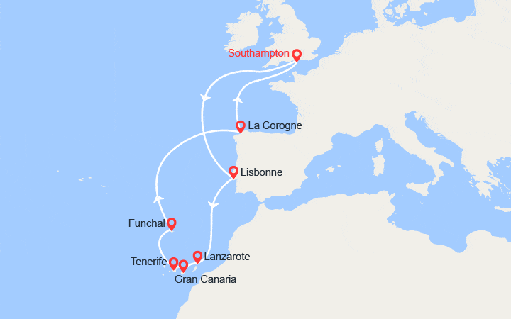 itinéraire croisière Canaries Madère - Canaries Madère : Iles Canaries et Madère 