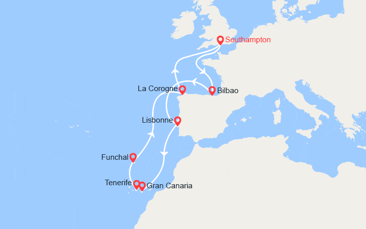 Itinéraire Iles Canaries et Madère 