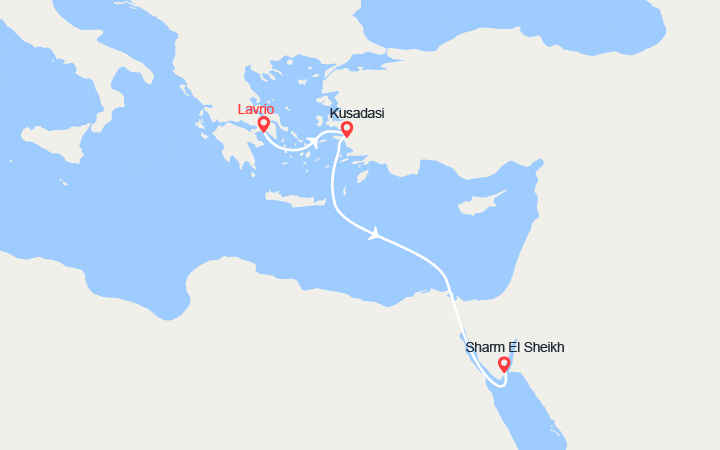 itinéraire croisière Méditerranée Occidentale : Îles Grecques, Turquie, Égypte | Petit prix