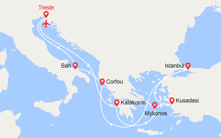 Itinéraire Iles Grecques, Turquie II Vols Inclus 