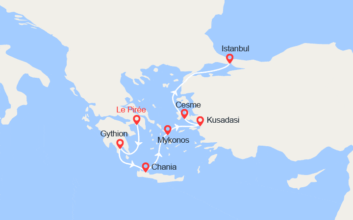 Itinéraire Iles grecques et Éphèse  