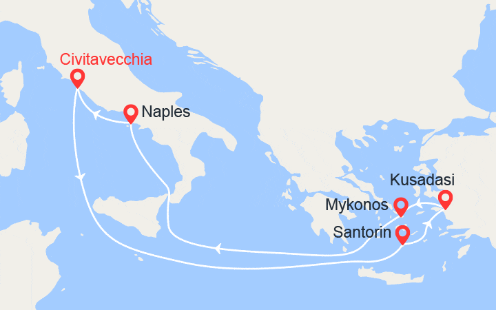 itinéraire croisière Iles grecques - Iles grecques : Iles Grecques et Turquie 