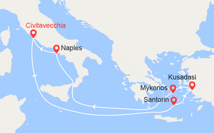 itinéraire croisière Méditerranée Orientale - Méditerranée Orientale : Iles Grecques et Turquie 