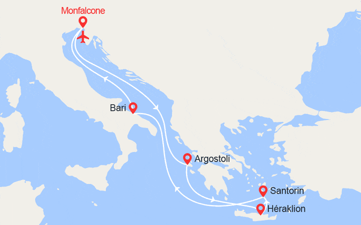 itinéraire croisière Iles grecques : Iles Grecques II Vols Inclus 