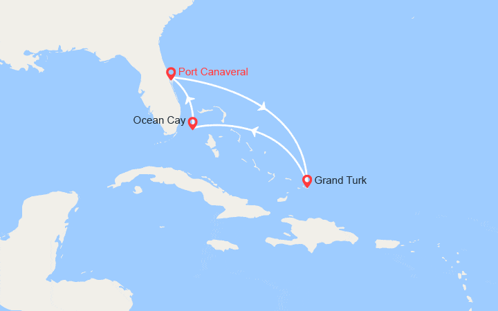 Itinéraire îles Turks et Caïques, Bahamas 