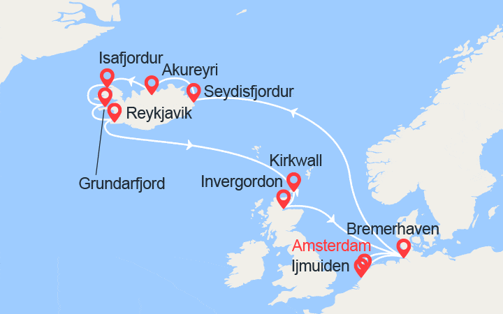 itinéraire croisière Islande : Islande, Ecosse 