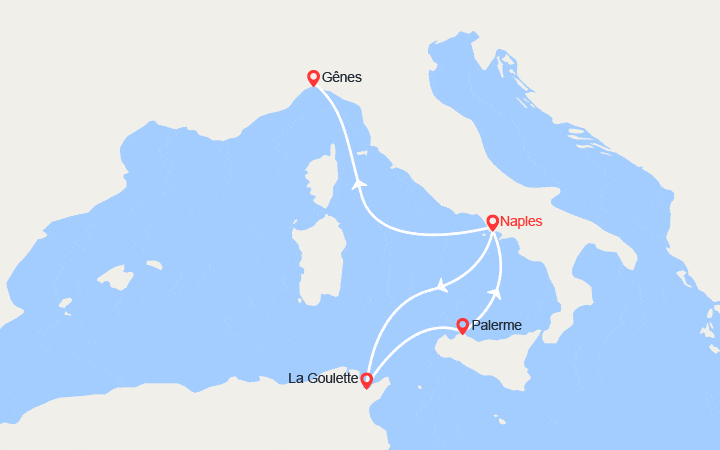 Itinéraire Italie : de Naples à Gênes 
