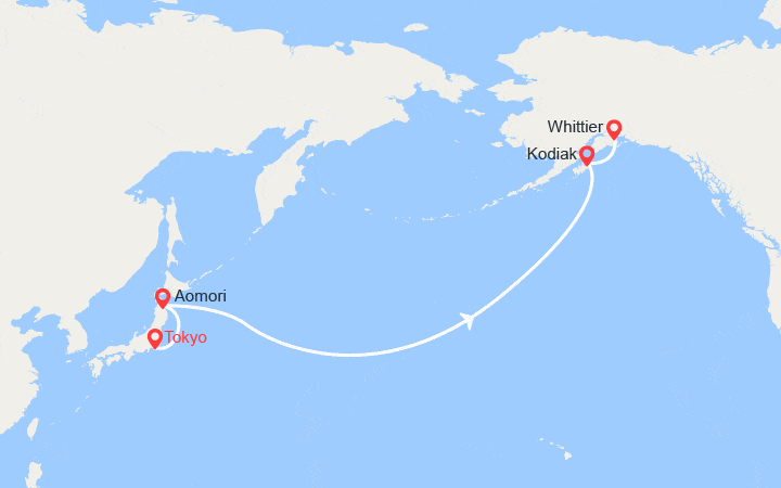 itinéraire croisière Amérique du Nord : Japon, États-Unis 