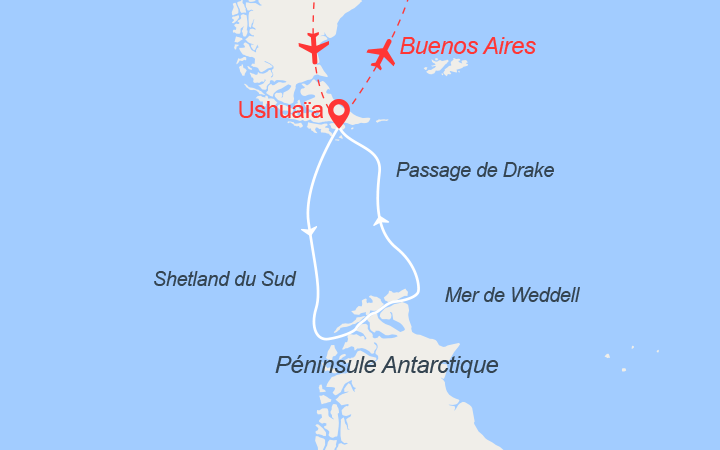 itinéraire croisière Groenland - Arctique - Antarctique : L'Antarctique emblématique 