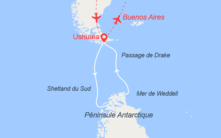 itinéraire croisière Groenland - Arctique - Antarctique : L'Antarctique emblématique 