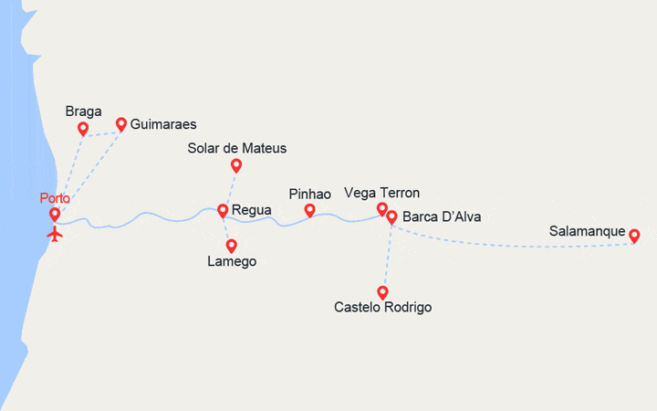 itinéraire croisière Douro - Douro : L'Or du Douro 2023 