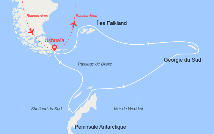 Itinéraire La grande boucle australe 