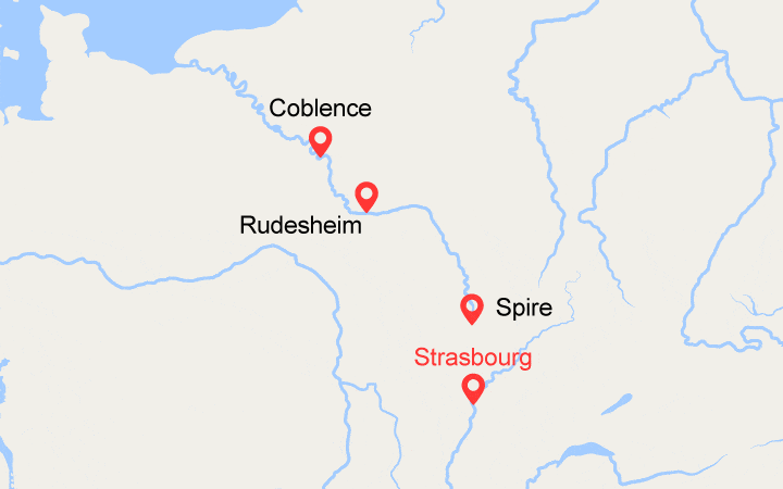 itinéraire croisière Rhin et ses affluents : La majestueuse vallée du Rhin romantique et le rocher légendaire d