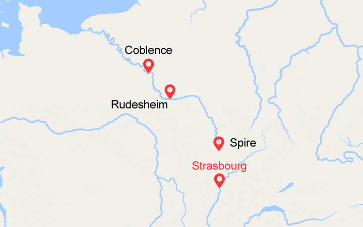 itinéraire croisière Rhin et ses affluents - Rhin et ses affluents : La majestueuse vallée du Rhin romantique et le rocher légendaire de la Lorelei (SEH_PP) 