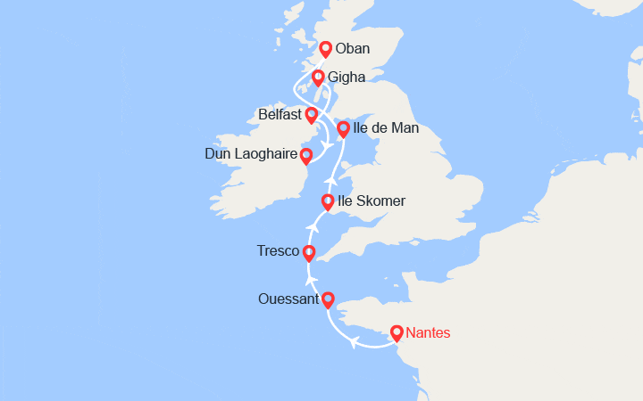 itinéraire croisière Méditerranée Occidentale : La route des saveurs de l'Atlantique : Croisière Gastronomique 