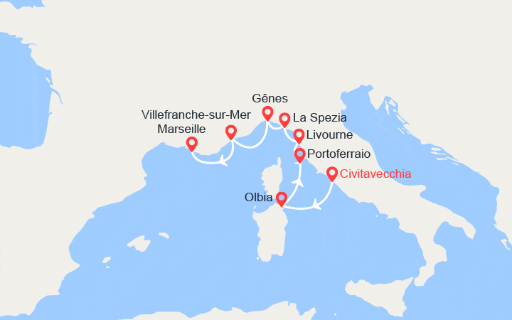 Itinéraire La splendeur italienne au coeur de la Méditerranée 