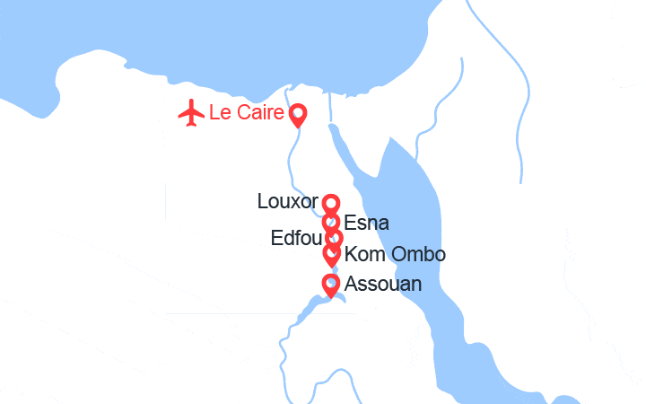 itinéraire croisière Nil : Le Caire et Croisière FRAMISSIMA 